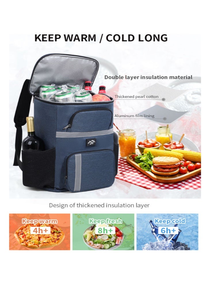 Simple style portable backpack outdoor camping picnic bag large capacity ice bag shoulder outdoor insulation bag - Image 5